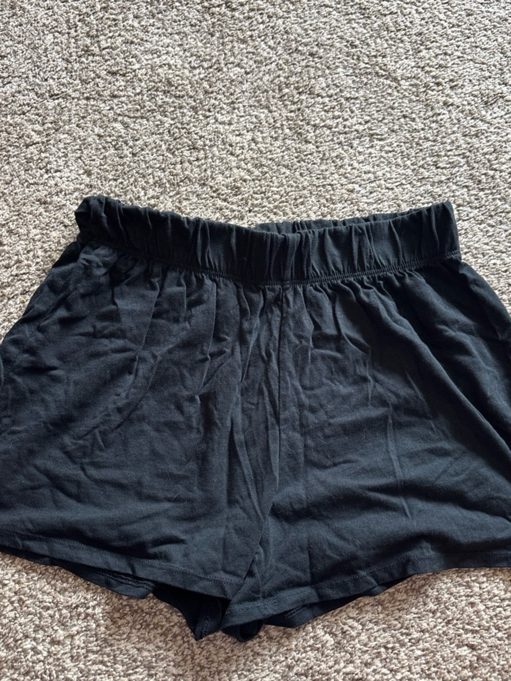 wild fable Black Elastic-Waist Lounge Shorts